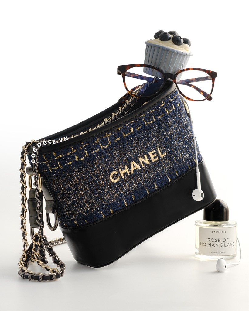 Túi Da Thật - Custom CHANEL từ Ruy Băng Tweed (21x17x8cm kèm Box Hãng)