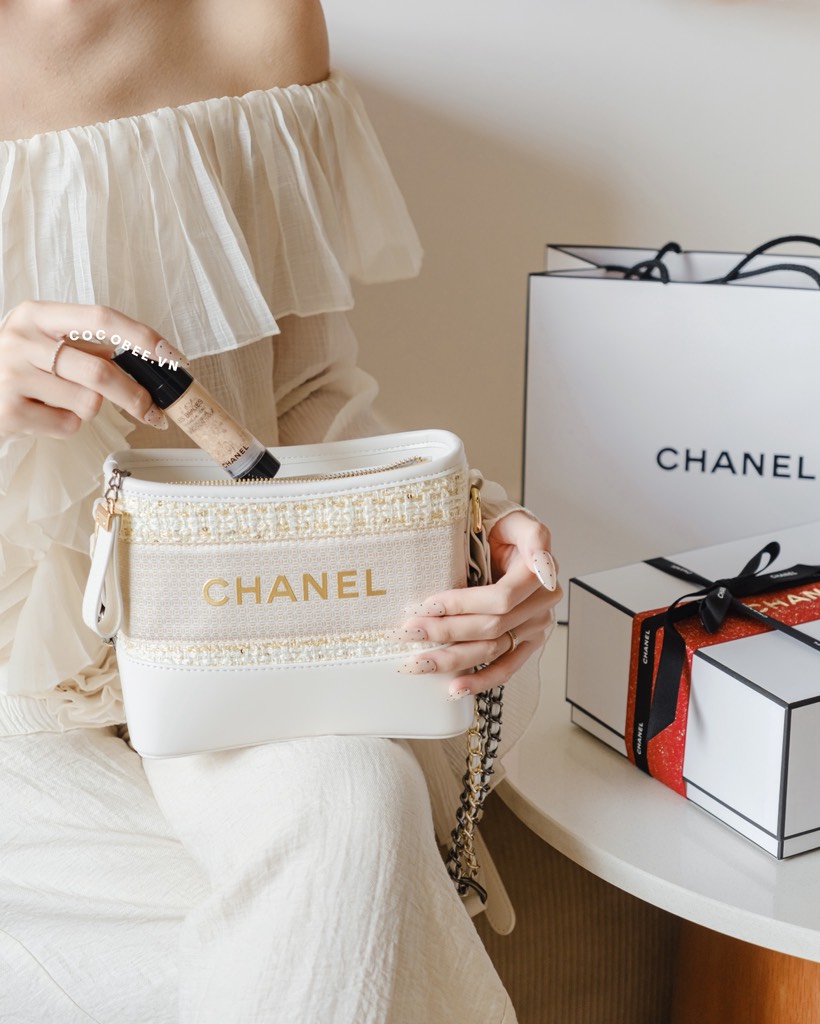 Túi Da Thật - Custom CHANEL từ Ruy Băng Tweed (21x17x8cm kèm Box Hãng)