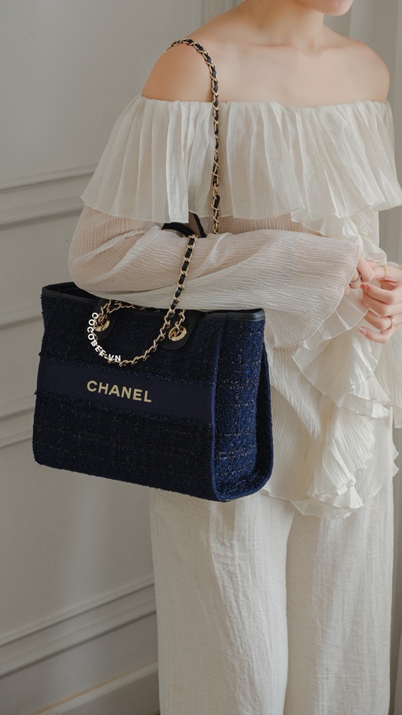 Túi Custom CHANEL Beauty - Chanel Deauville Tote Bag (30x24x15cm)