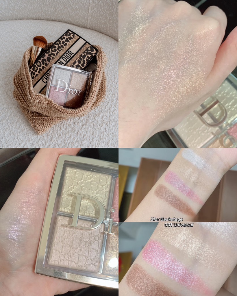 Bảng Phấn Bắt Sáng Highlight 4 Ô DIOR Backstage Glow Face Palette (Unbox, Tặng Box Đỏ)