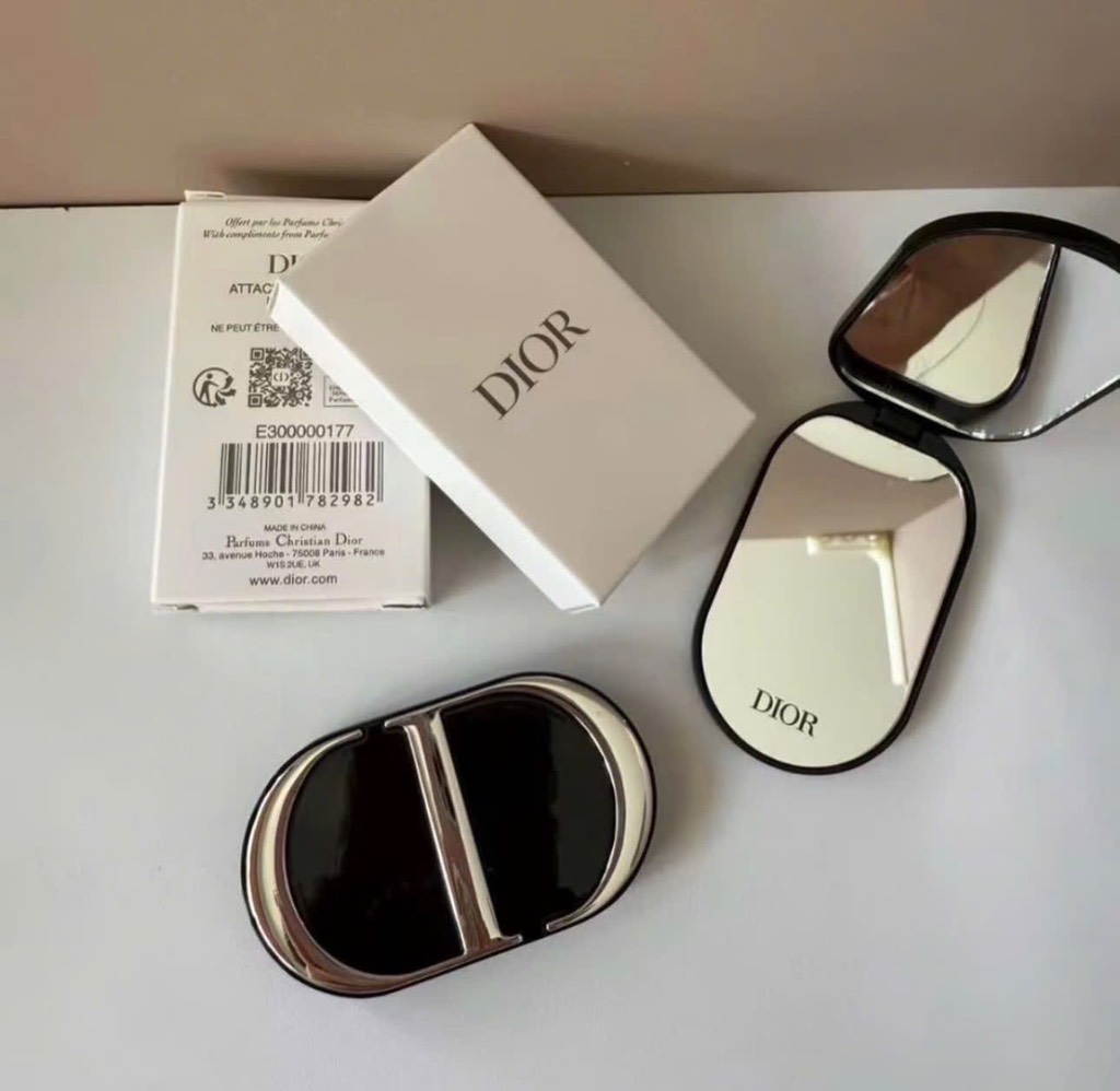 Gương dán điện thoại DIOR CD Logo Mirror Phone Ring Holder Stand Dual
