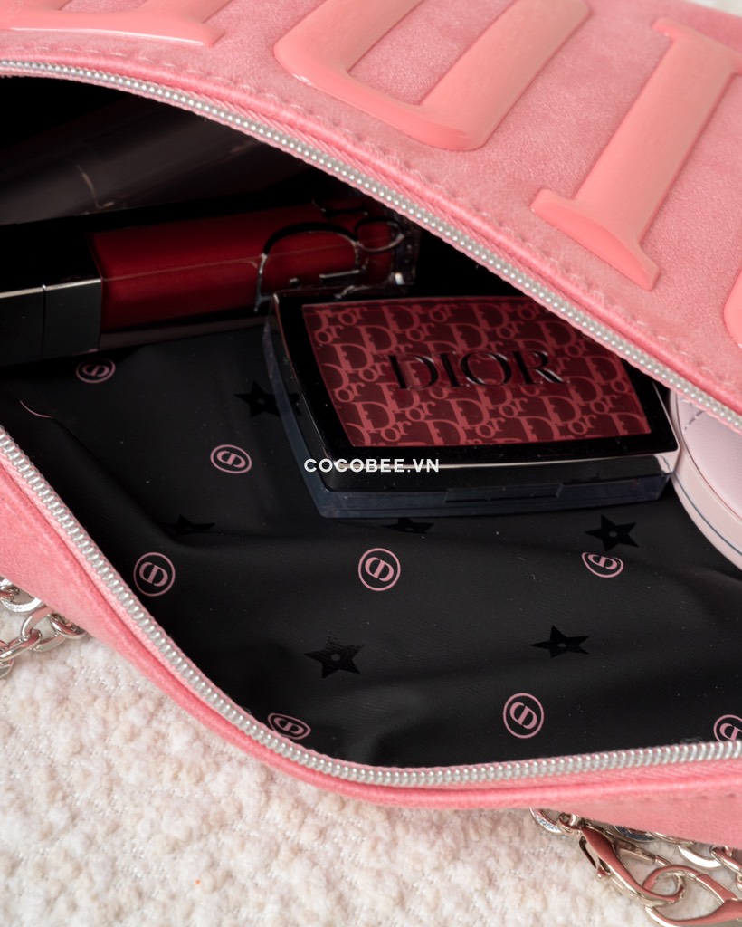 Túi Đeo Vai - Gift DIOR Hồng Da Lộn (27x17x3cm)
