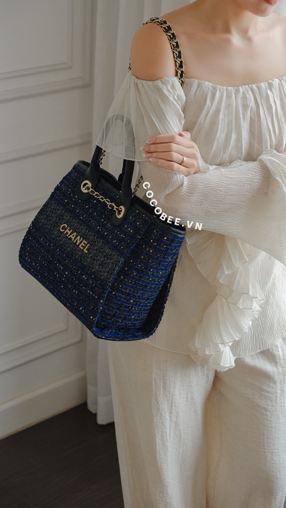 Túi Custom CHANEL Beauty - Chanel Deauville Tote Bag (30x24x15cm)