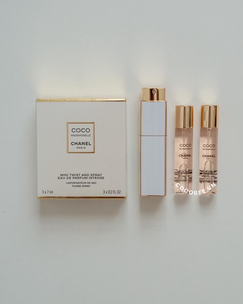 Set Nước Hoa CHANEL Coco Mademoiselle Mini Twist And Spray Intense EDP (3x7ml)