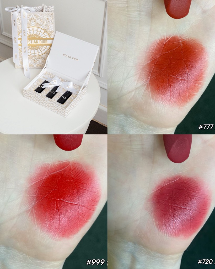 Set Rouge DIOR 3 Son Minisize TẶNG TÚI HÃNG - (Bản Giới Hạn Giáng Sinh 2024)