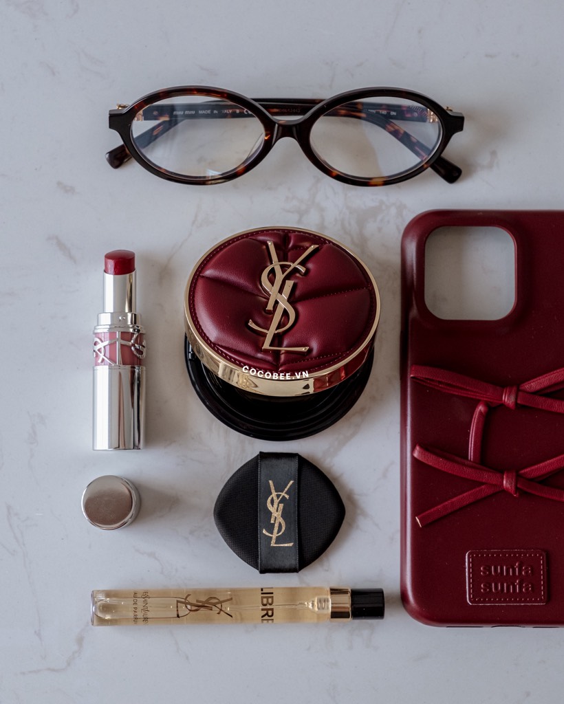 Phấn Nước YSL Vỏ Đỏ Limited MỚI 2025 - Le Cushion Encre De Peau Luminous Matte