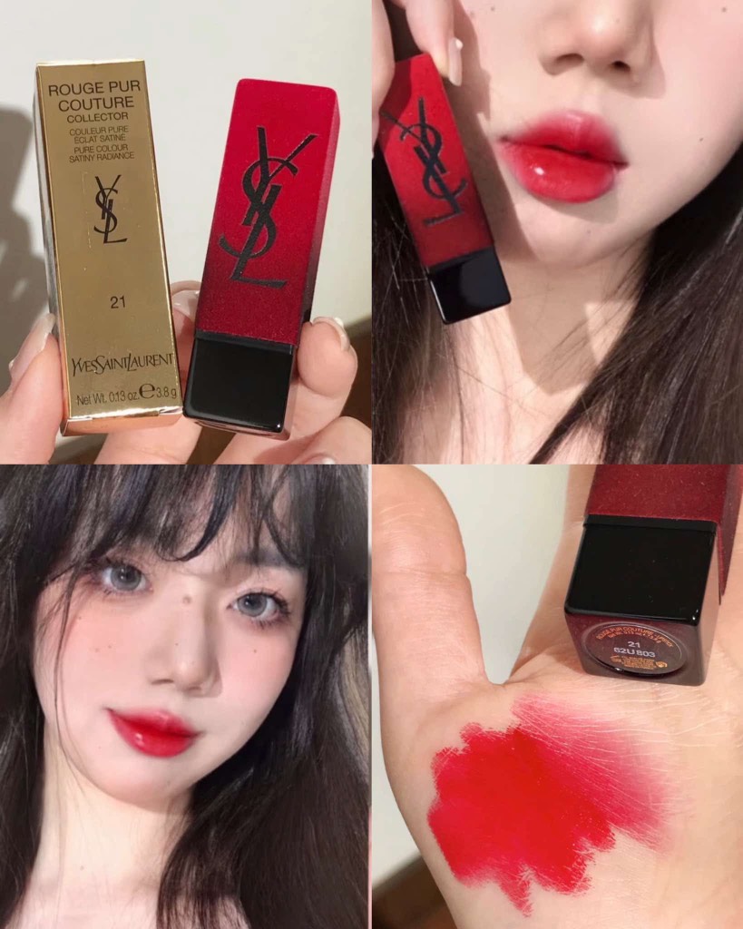 Son YSL Rouge Pur Couture Limited Vỏ đỏ (Tặng Box túi YSL Đỏ sao)