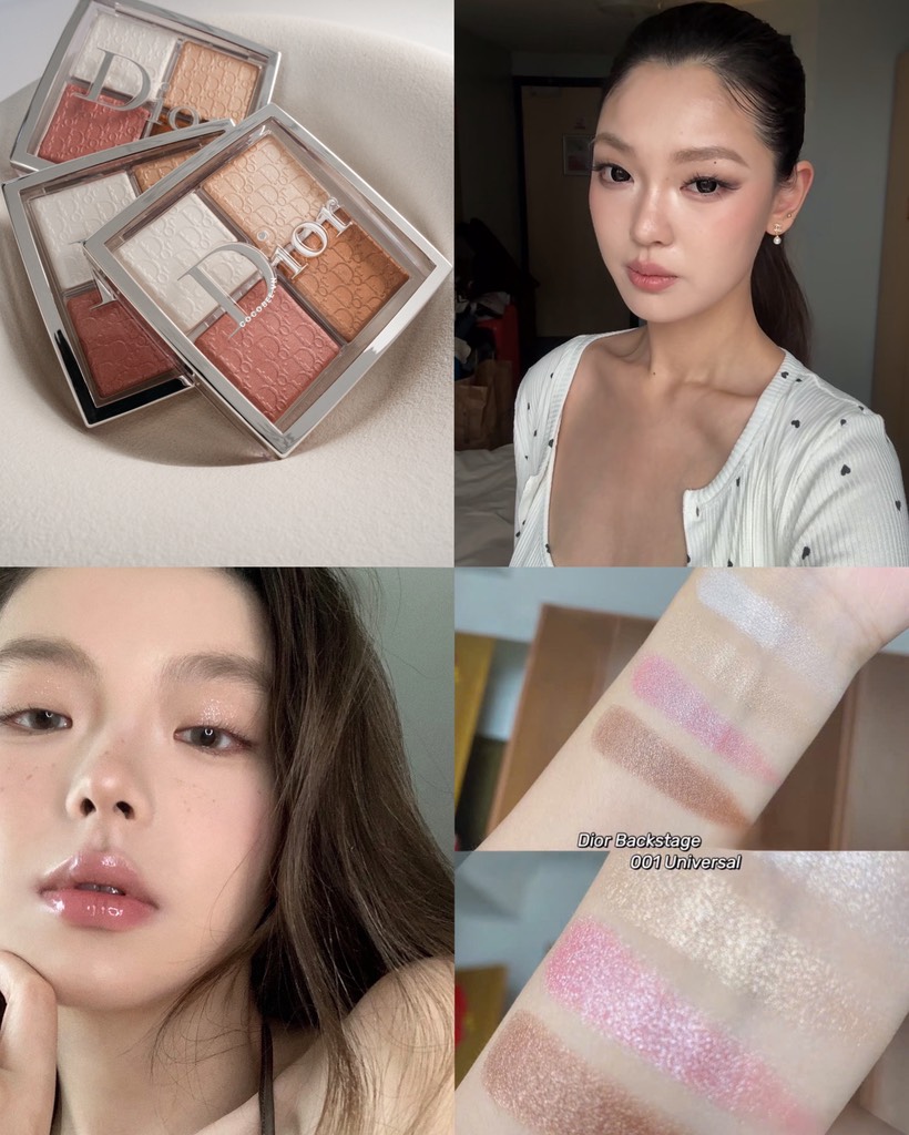 Bảng Phấn Bắt Sáng Highlight 4 Ô DIOR Backstage Glow Face Palette (Unbox, Tặng túi & Box đỏ Dior)