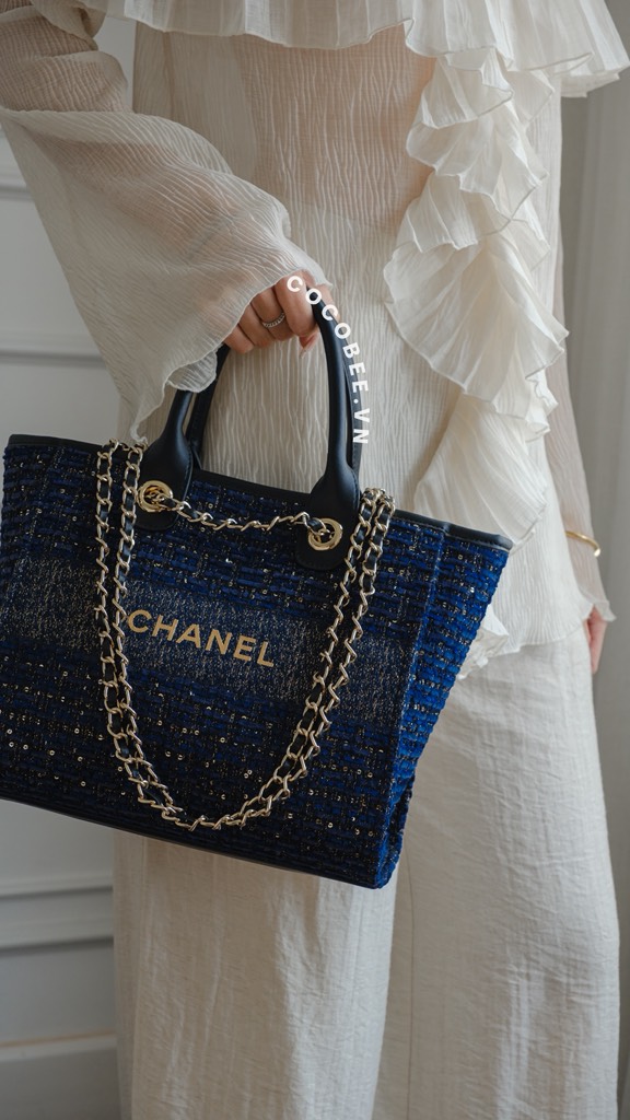 Túi Custom CHANEL Beauty - Chanel Deauville Tote Bag (30x24x15cm)