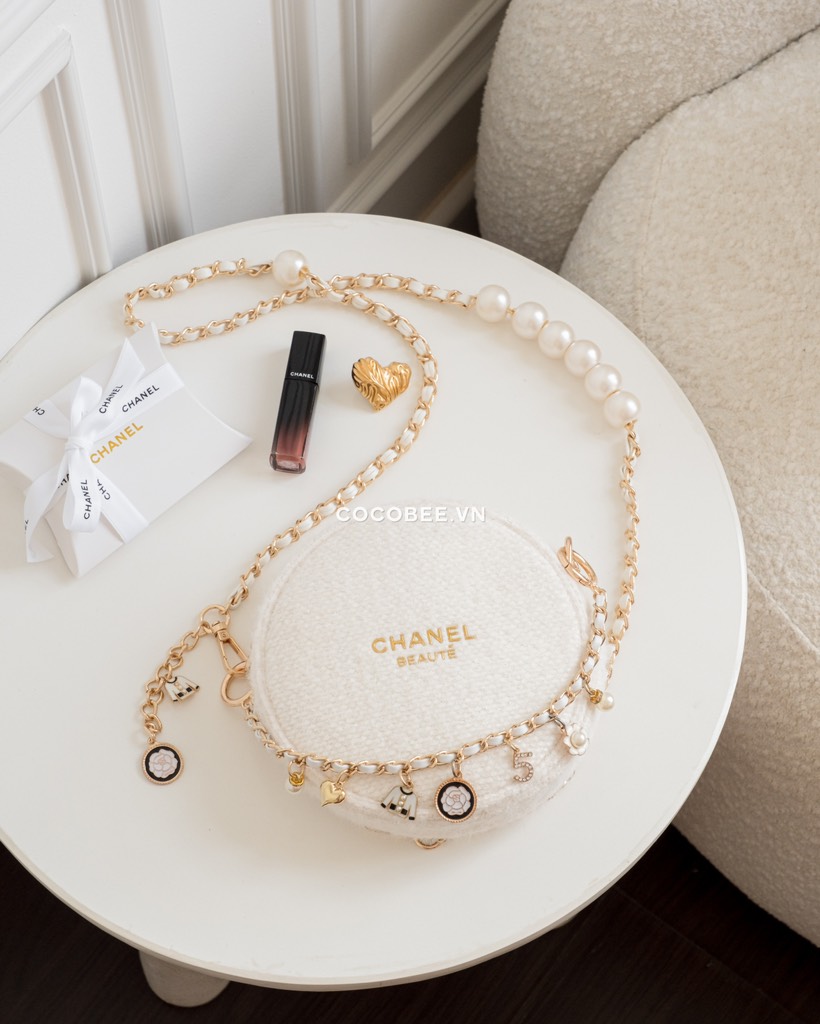 Túi Gift CHANEL Tweed Bản Giới Hạn  (Custom dây đeo & dây charm)