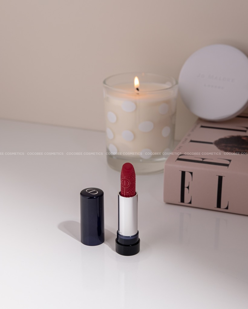 Lõi Refill Son DIOR #674 Velvet Midnight Rose Lipstick Limited 3.5g (Tách set, có nắp đậy)
