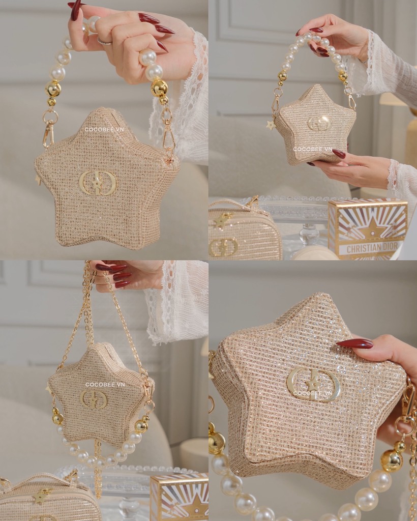 TÚI GIFT DIOR LẤP LÁNH - DIOR LIMITED SPARKLING MAKEUP POUCH 2025