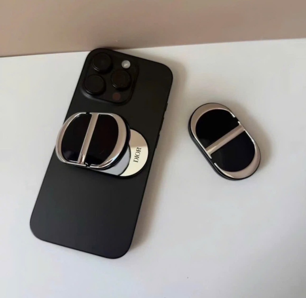 Gương dán điện thoại DIOR CD Logo Mirror Phone Ring Holder Stand Dual