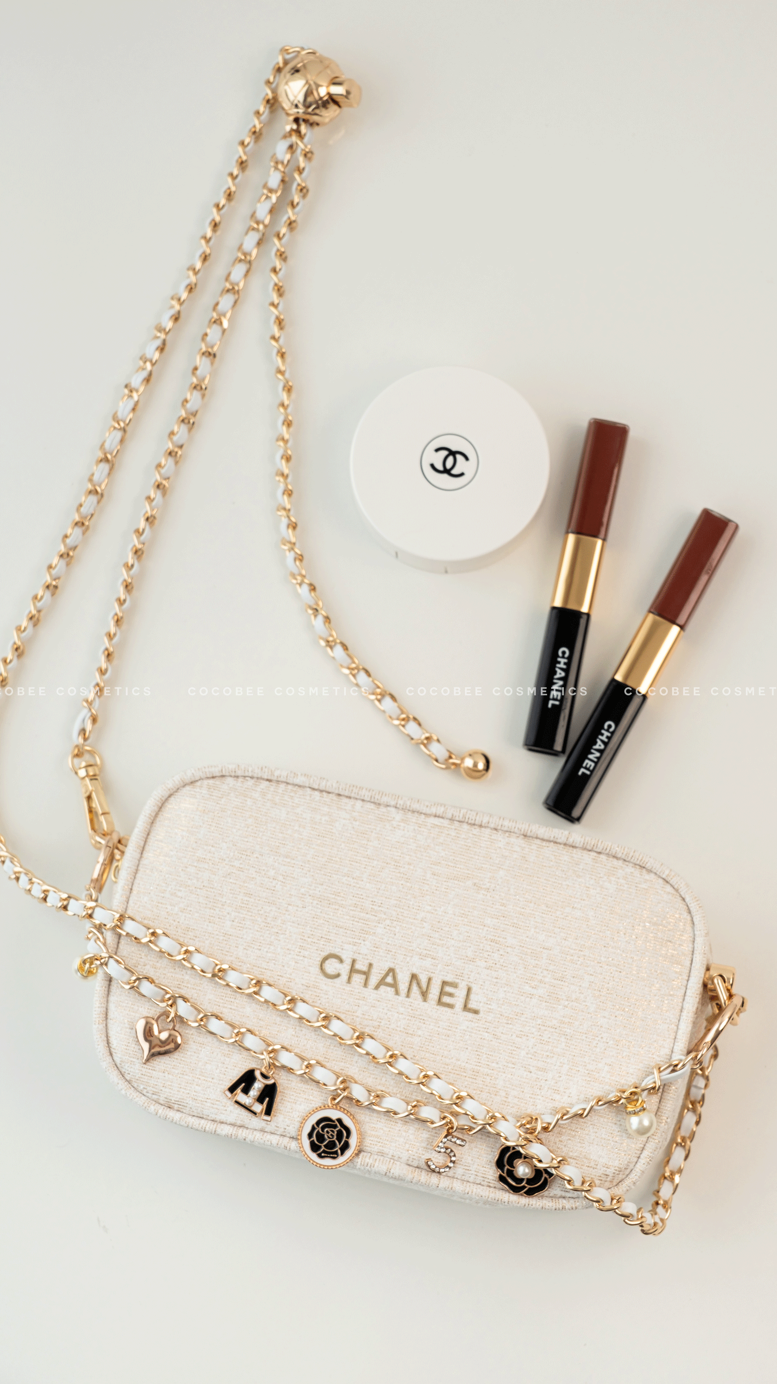 Túi Gift CHANEL Tweed Bản Giới Hạn  (Custom dây đeo & dây charm)