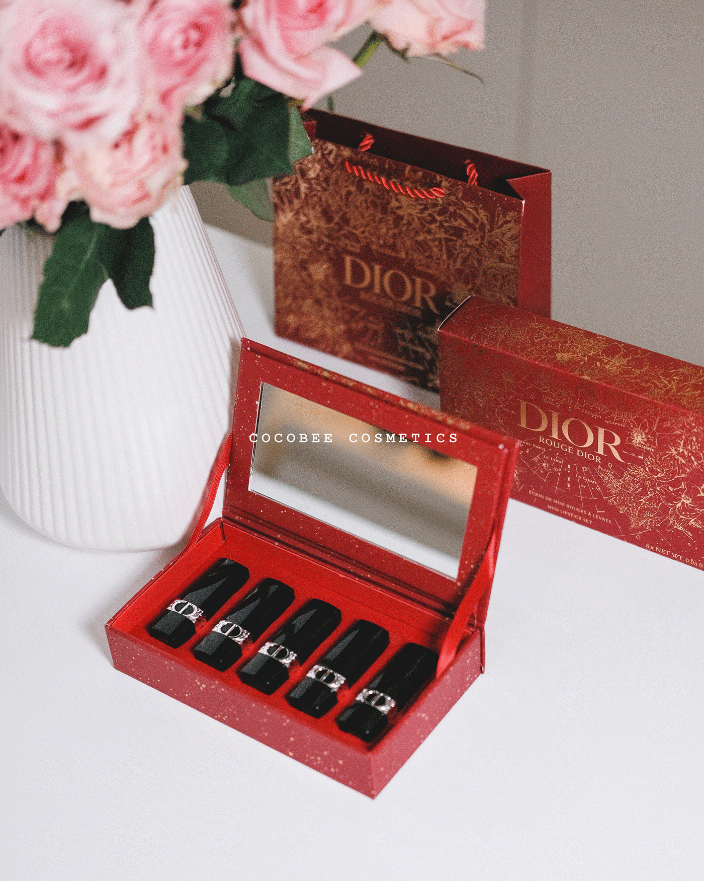 Set Son Dior 2 Thỏi Mini 999  Màu Đỏ Tươi  Vilip Shop  Mỹ phẩm chính hãng