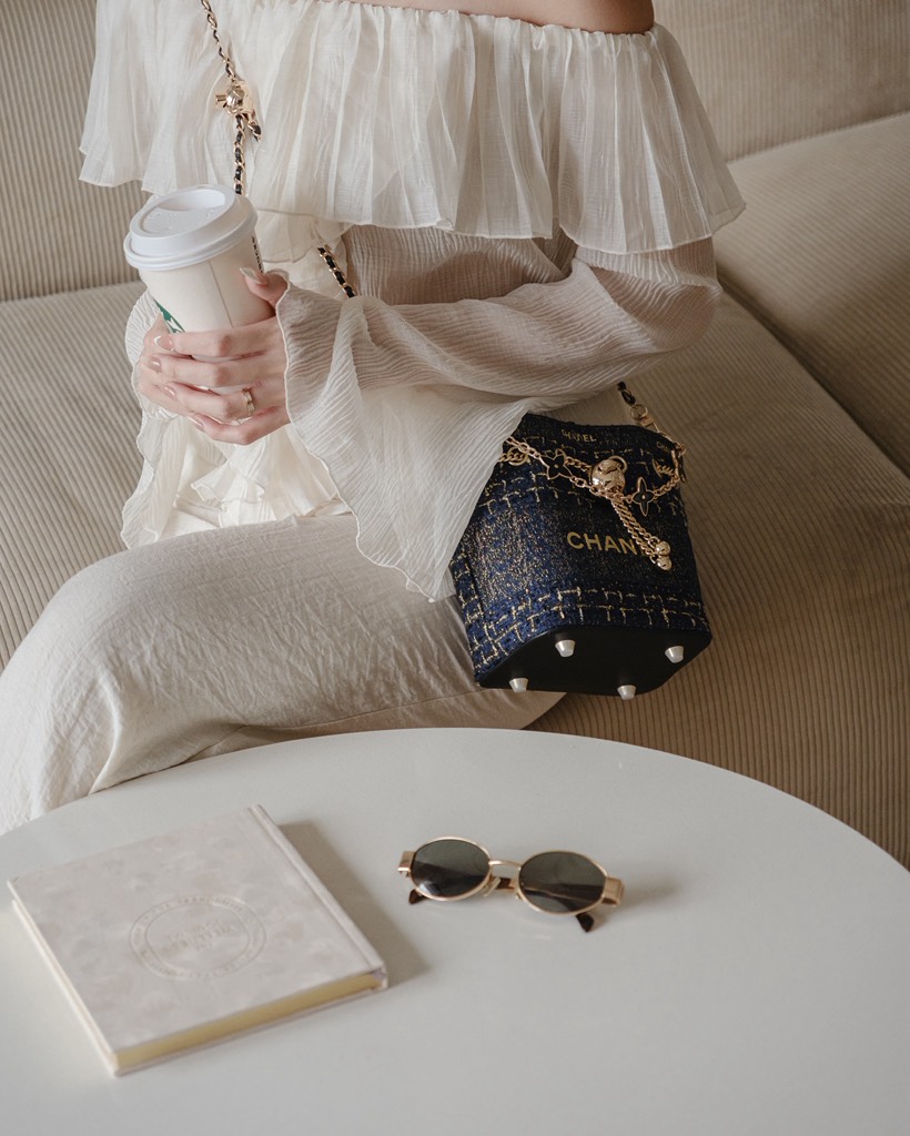 Túi Custom - Bucket CHANEL (Tặng Hộp Chanel RB) 17x16x12cm