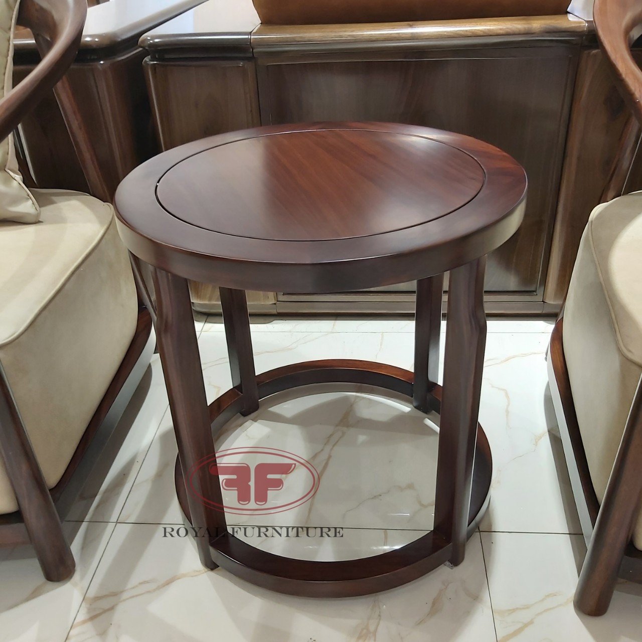 Bộ bàn trà 2 ghế indochine gỗ tự nhiên A012