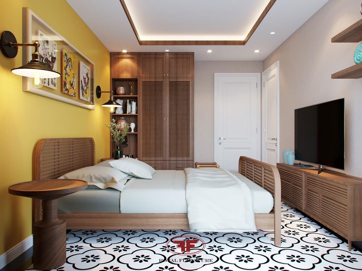 phối màu nội thất indochine cho chung cư cực chuẩn