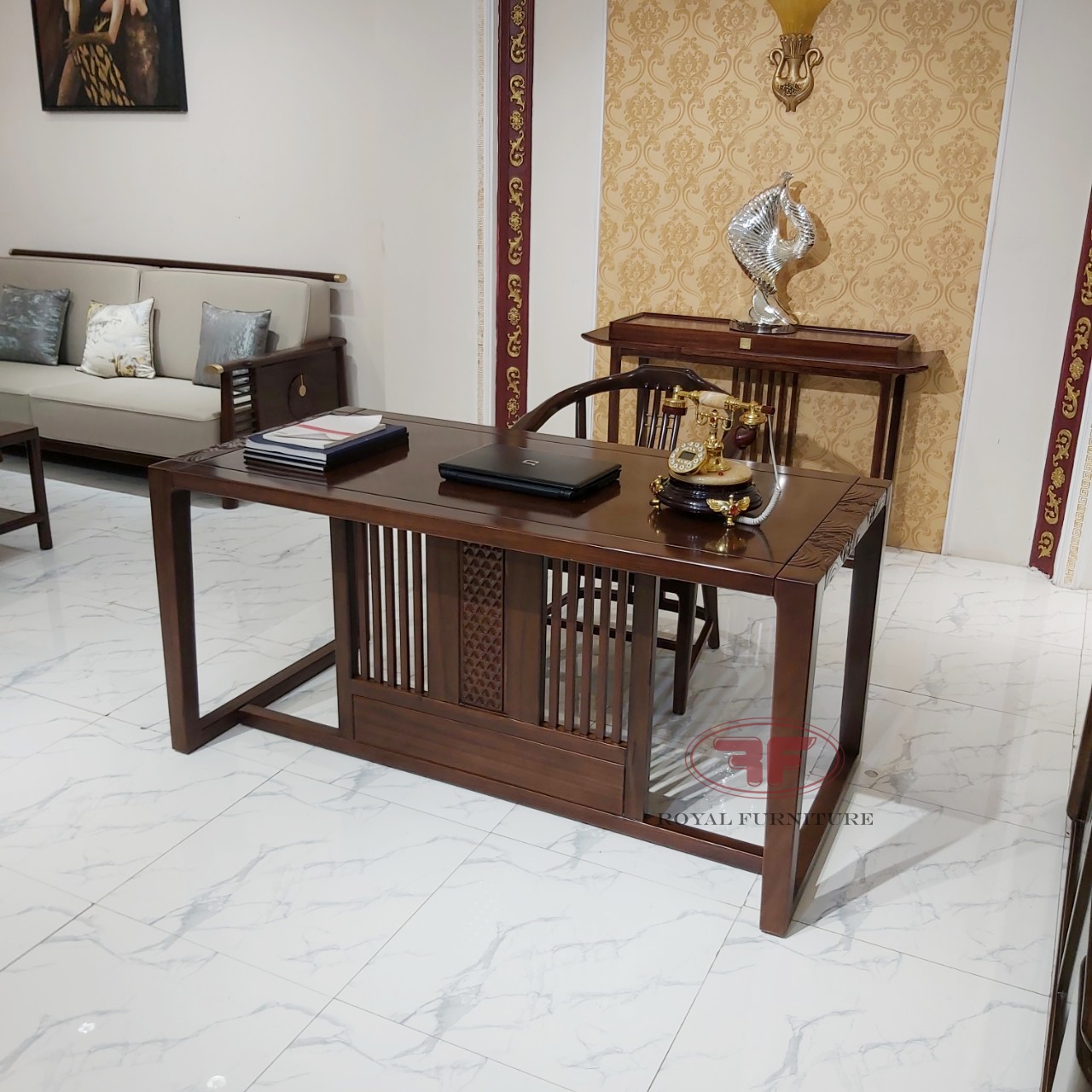 Bàn làm việc Indochine 1m6 chất liệu gỗ cẩm ni 9801