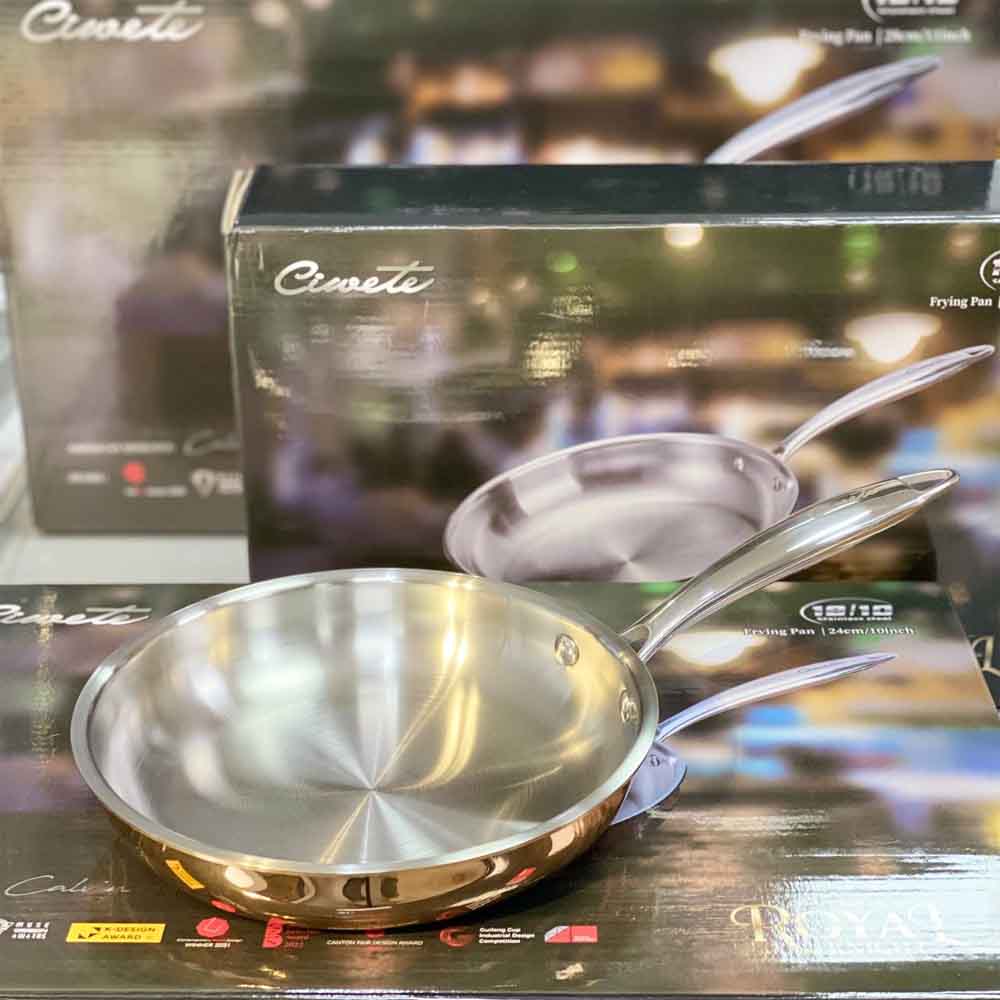 Chảo inox Ciwete series Royal Knight màu vàng đồng 20cm