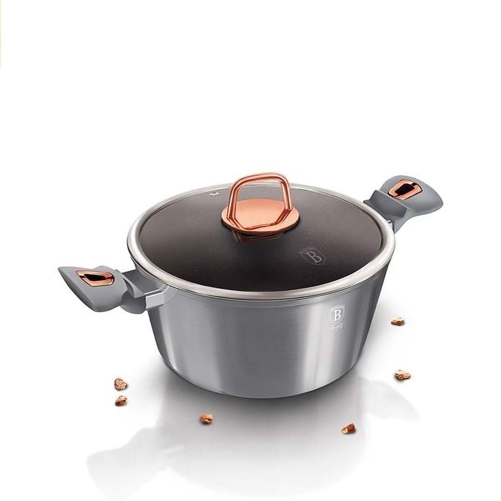 Nồi Berlinger Haus BH/6012 24cm Moonlight - màu xám/vàng hồng