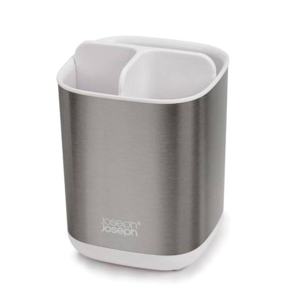 Bộ hộp đựng bàn chải đánh răng Joseph Joseph 70530 EasyStore Steel Toothbrush Caddy - White