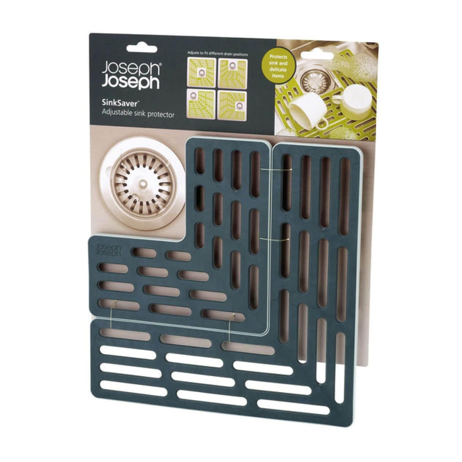 Set 2 tấm lót bồn rửa bảo vệ ly thủy tinh Joseph Joseph Saver (Grey)