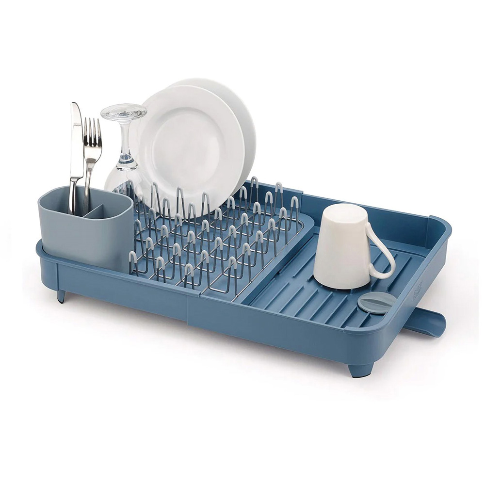 Khay đựng bát đĩa Joseph Joseph 85185 Extend™ Expandable Dish Drainer - Editions màu xanh dương