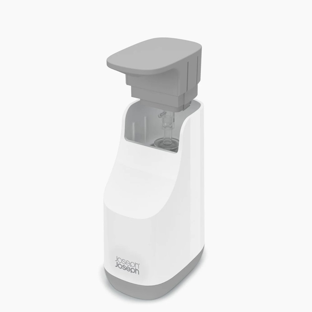 Bình xà phòng Joseph Joseph 70512 Slim Compact Soap Pump màu trắng xám