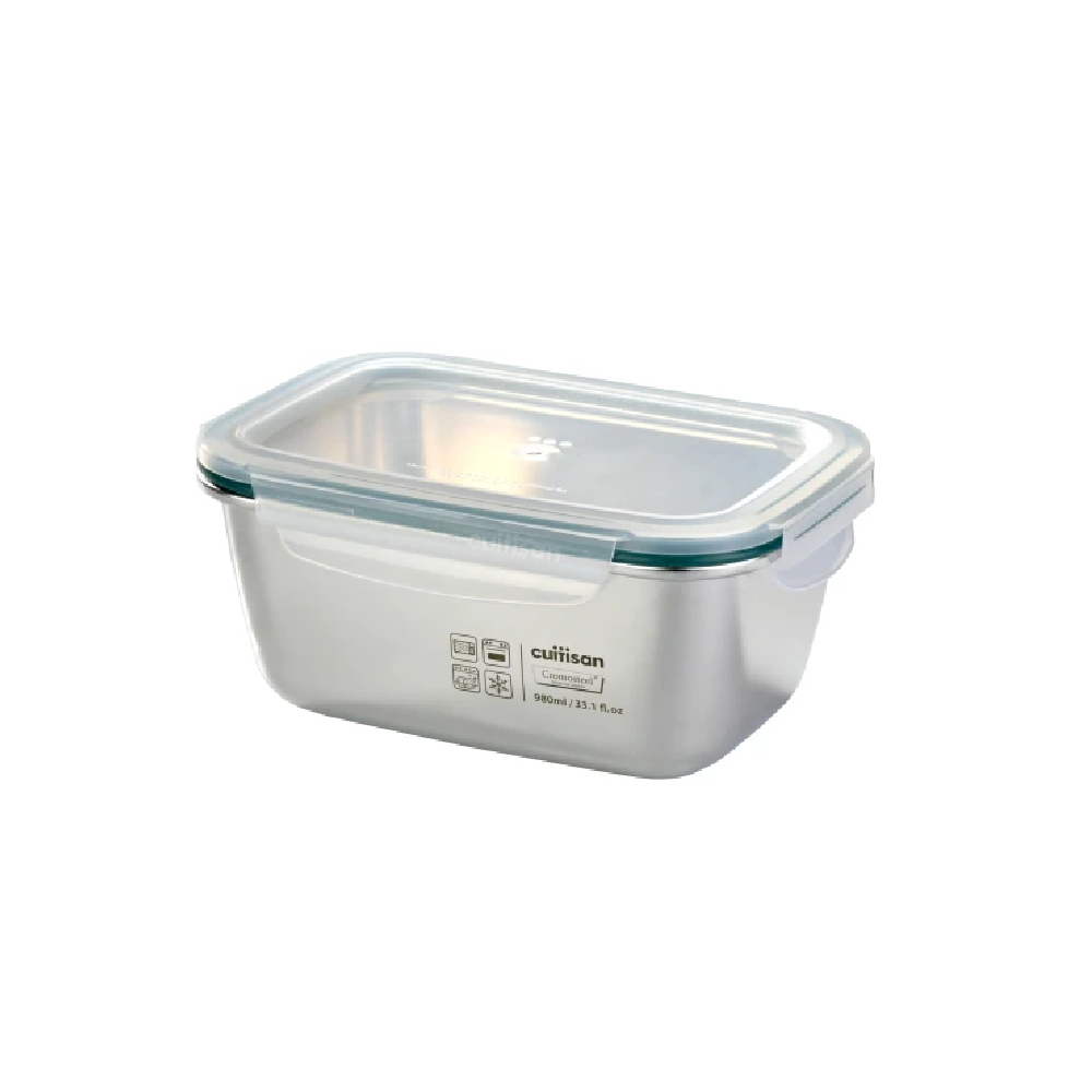 Hộp đựng thực phẩm inox chữ nhật Cuitisan Simple EC7-PS06 980ml