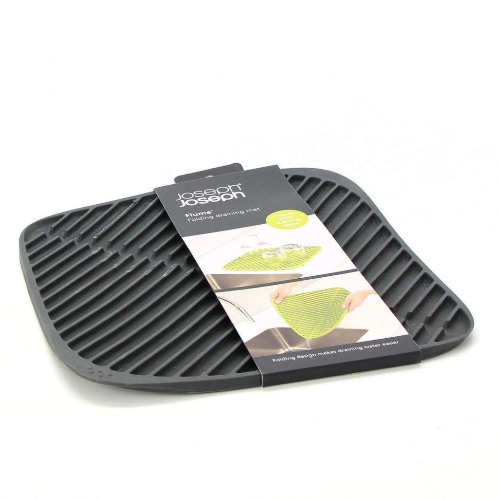 Khay úp cốc, bát đĩa đa năng Joseph Joseph 85087 Flume™ - Kleine faltbare Ausgussmatte - Grau VE 4