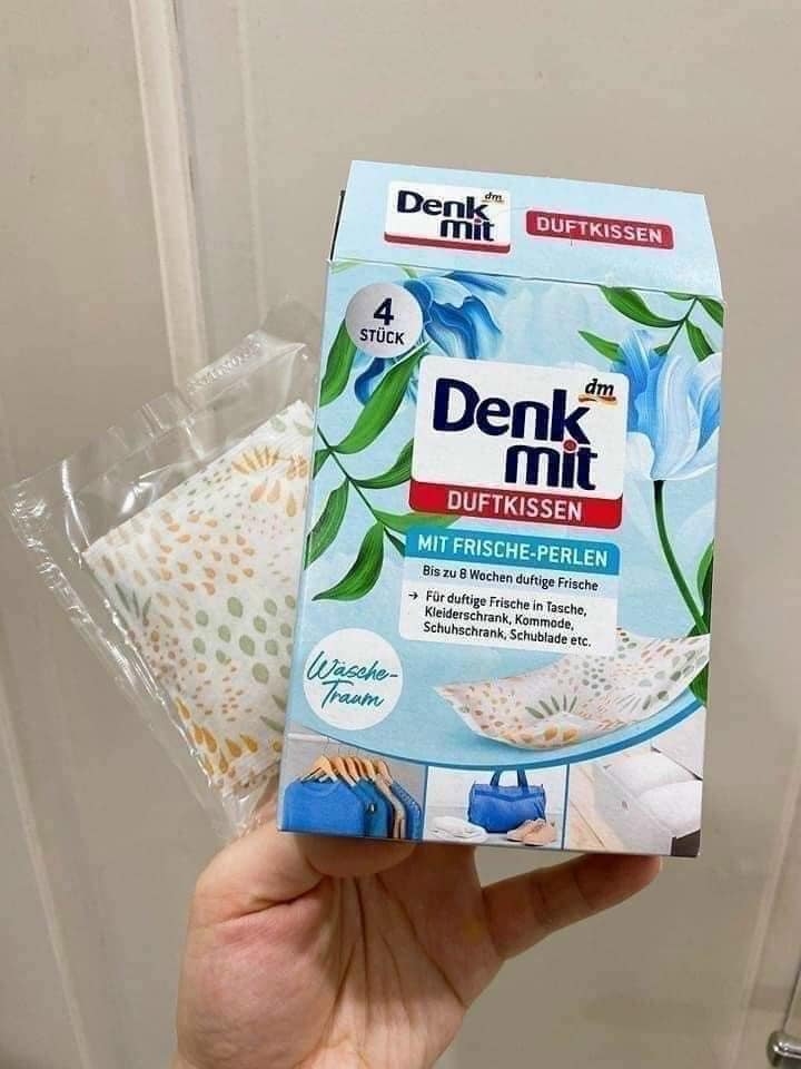 Túi thơm quần áo Denkmit Wäscheduft Kissen Sensual Fresh, 4 St (đóng 9 hộp/thùng)