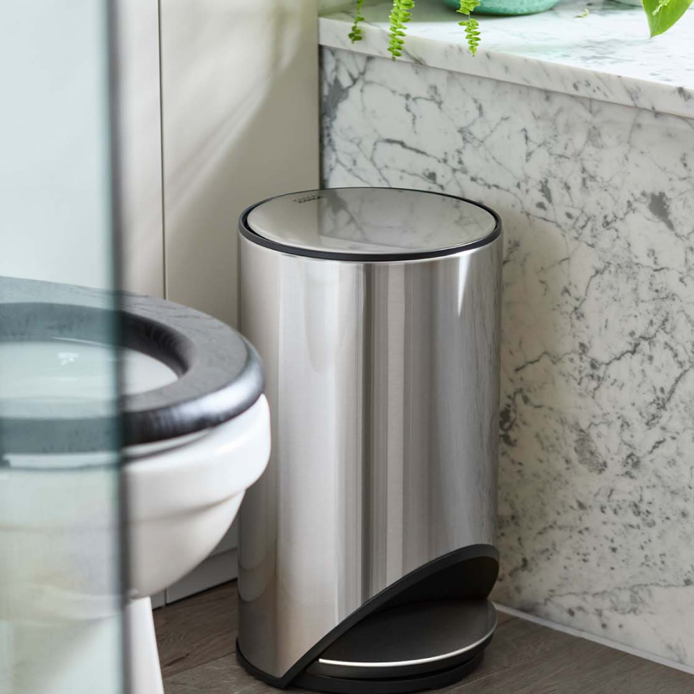 Thùng rác đạp Joseph Joseph ARC 10L BIN - STAINLESS STEEL 30152 màu inox