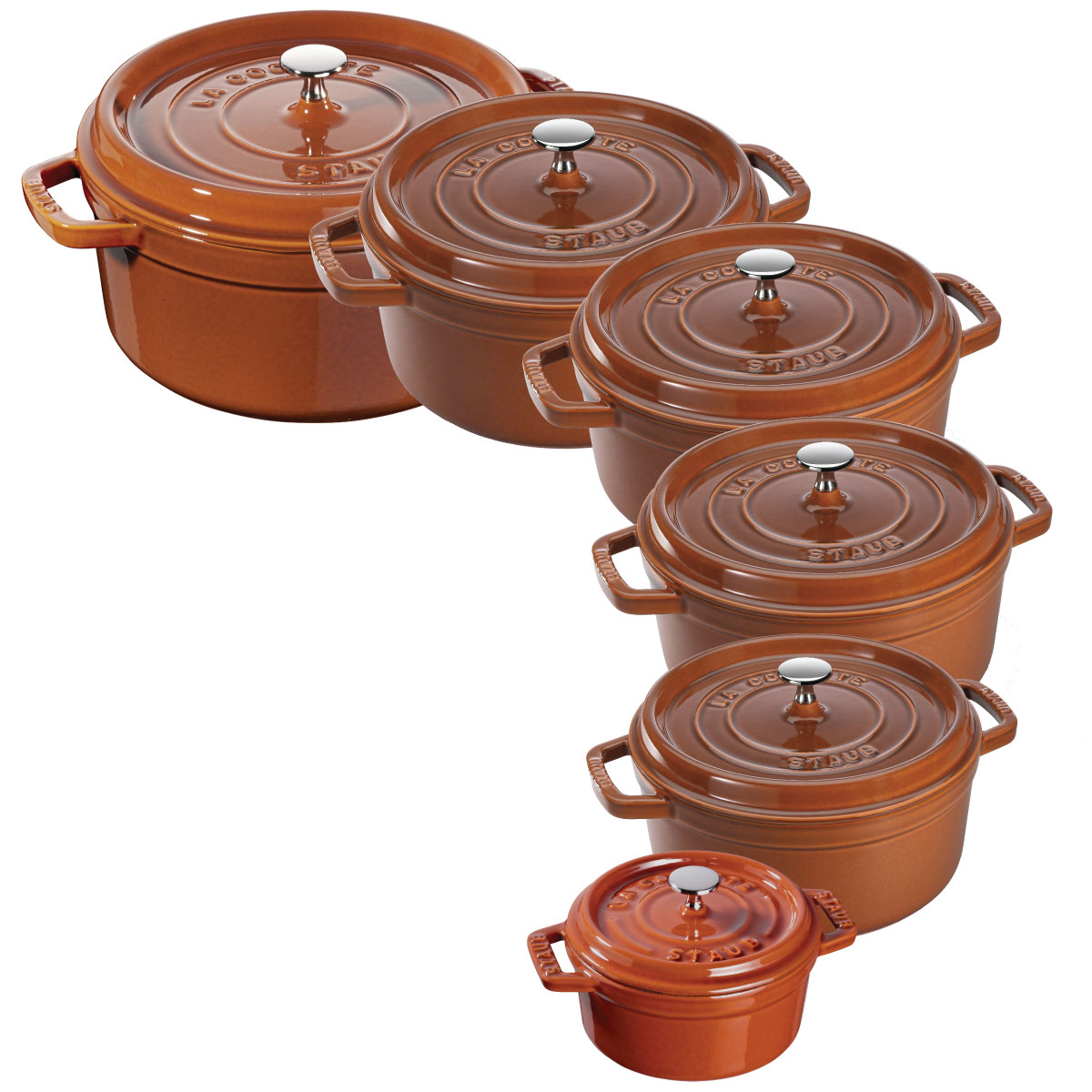 Staub - Nồi tròn màu nâu vàng - 24cm (3.8L)