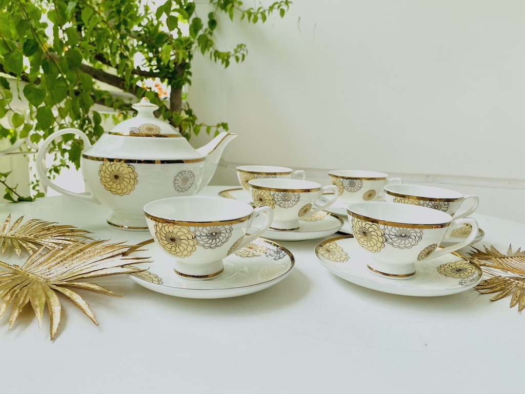 Bộ trà hoa đồng tiền