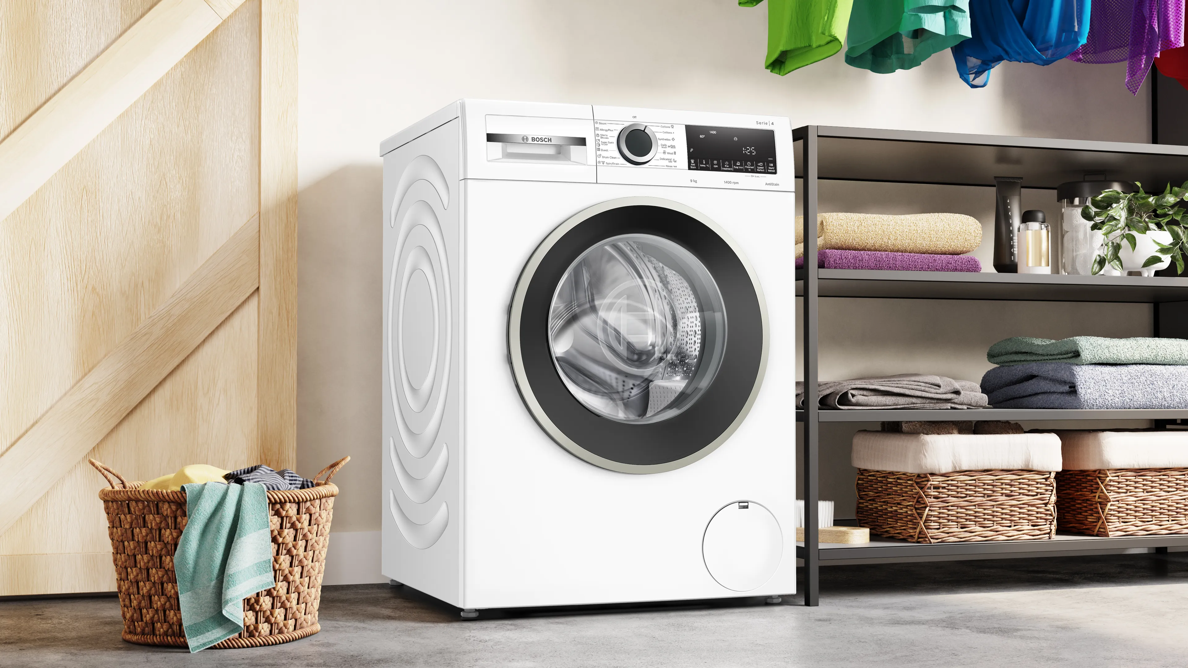 Máy giặt cửa trước Bosch WGA14400SG 9 kg, 1400 vòng/phút, Series 4 - Hàng chính hãng