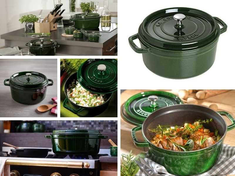 Staub - Nồi tròn màu xanh rêu - 20cm (2.2L) - 1102085