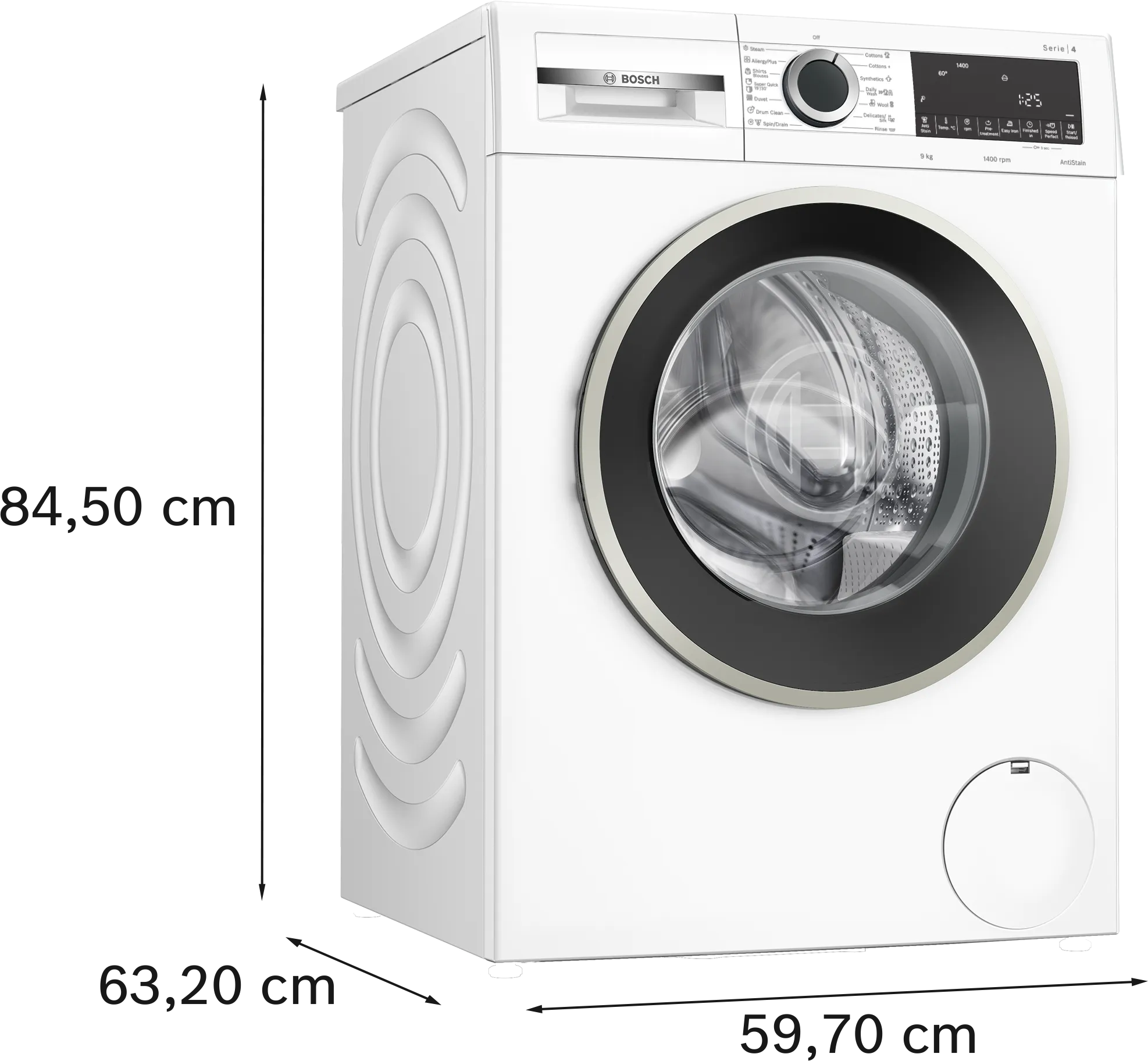 Máy giặt cửa trước Bosch WGA14400SG 9 kg, 1400 vòng/phút, Series 4 - Hàng chính hãng