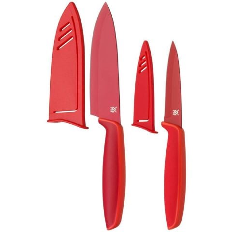 Set 2 dao WMF TOUCH 2PC SET OF KITCHEN KNIVES RED