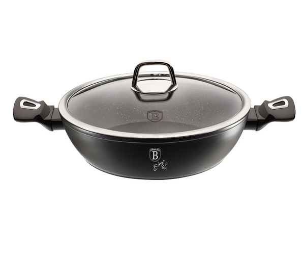 Nồi chảo 2 quai cầm có nắp Berlinger Haus BH/1850 28cm - màu đen/bạc