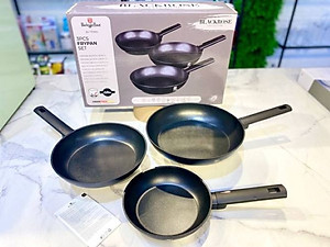 Bộ 3 chảo Berlinger Haus BH/7095N 3pcs Frypan Set 20 - 24 - 28cm màu đen - Black Rose Collection