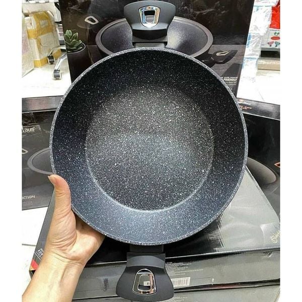 Nồi chảo 2 quai cầm có nắp Berlinger Haus BH/1850 28cm - màu đen/bạc