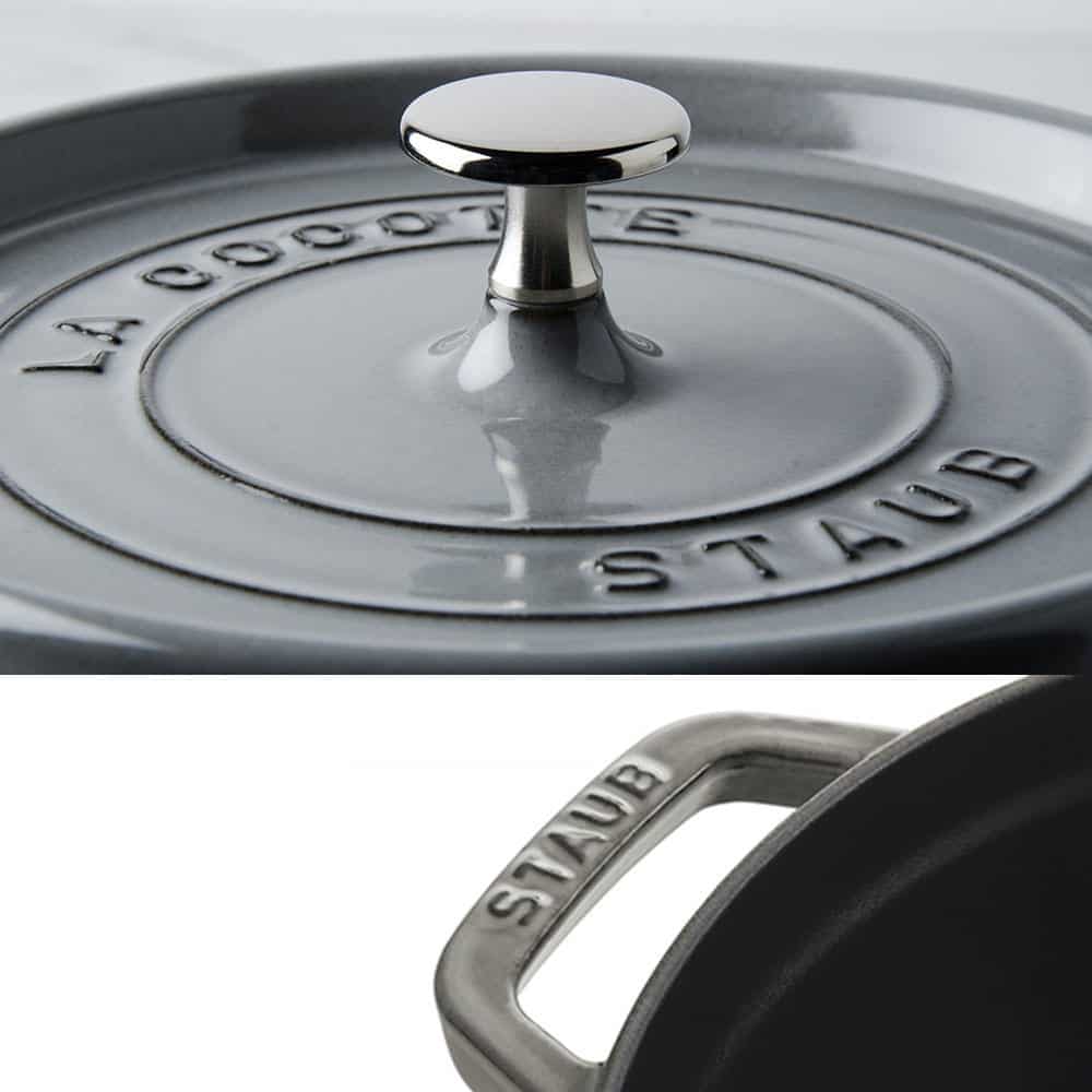 Staub - Nồi tròn màu xám - 22cm (2.6L)