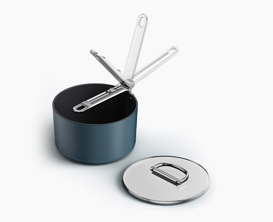 Quánh Joseph Joseph 45038 19cm Blue Saucepan - có vung kính