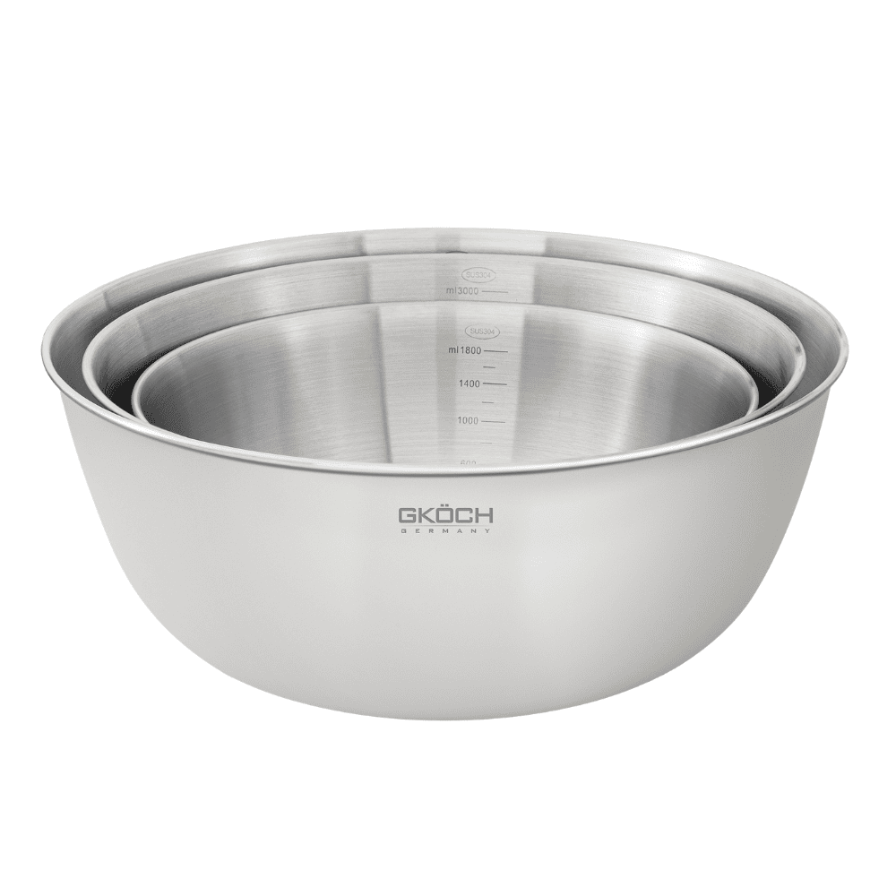 Set 3 âu trộn inox GKÖCH MYTY0810 (KT 22cm, 25cm và 28cm)