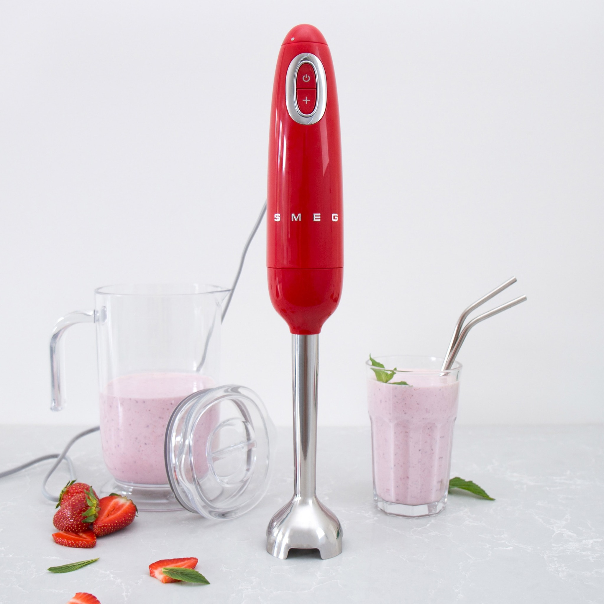 Bộ máy xay cầm tay Smeg HBF03RDEU màu đỏ