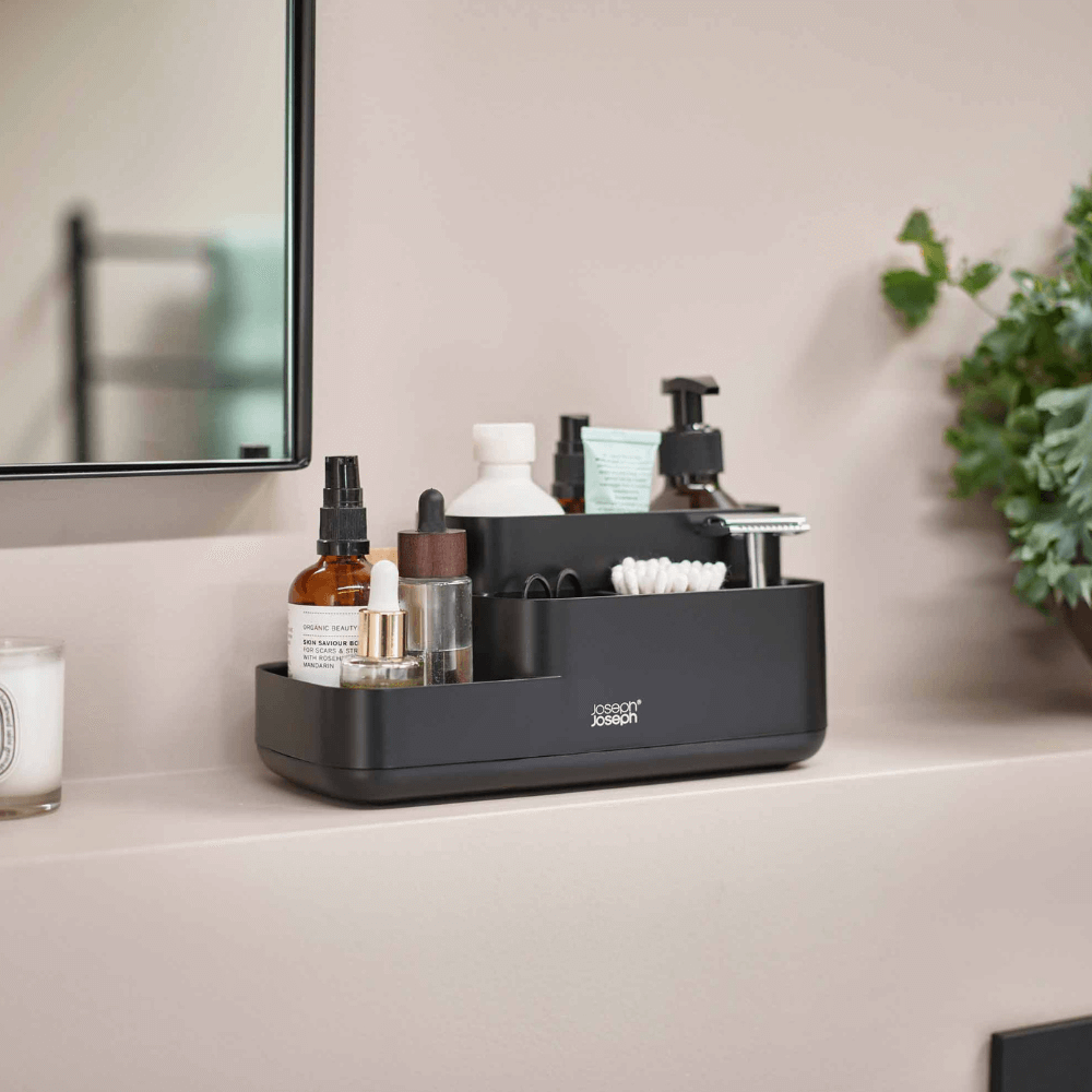 Hộp đựng vật dụng nhà tắm Joseph Joseph EasyStore Bathroom Caddy 70600 màu đen nhám