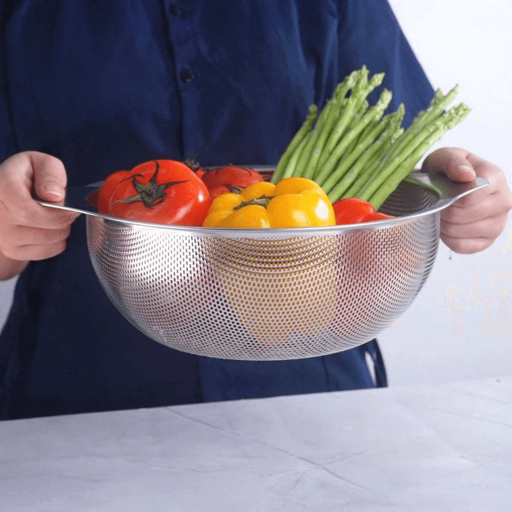 Set 3 rổ inox có tay cầm GKÖCH MYDH0305 (KT 16cm, 20cm và 24cm)