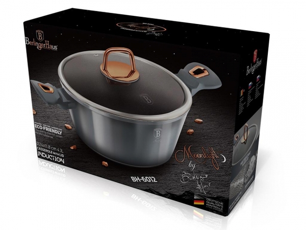 Nồi Berlinger Haus BH/6012 24cm Moonlight - màu xám/vàng hồng
