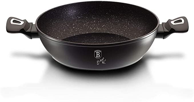 Nồi chảo 2 quai cầm có nắp Berlinger Haus BH/1850 28cm - màu đen/bạc